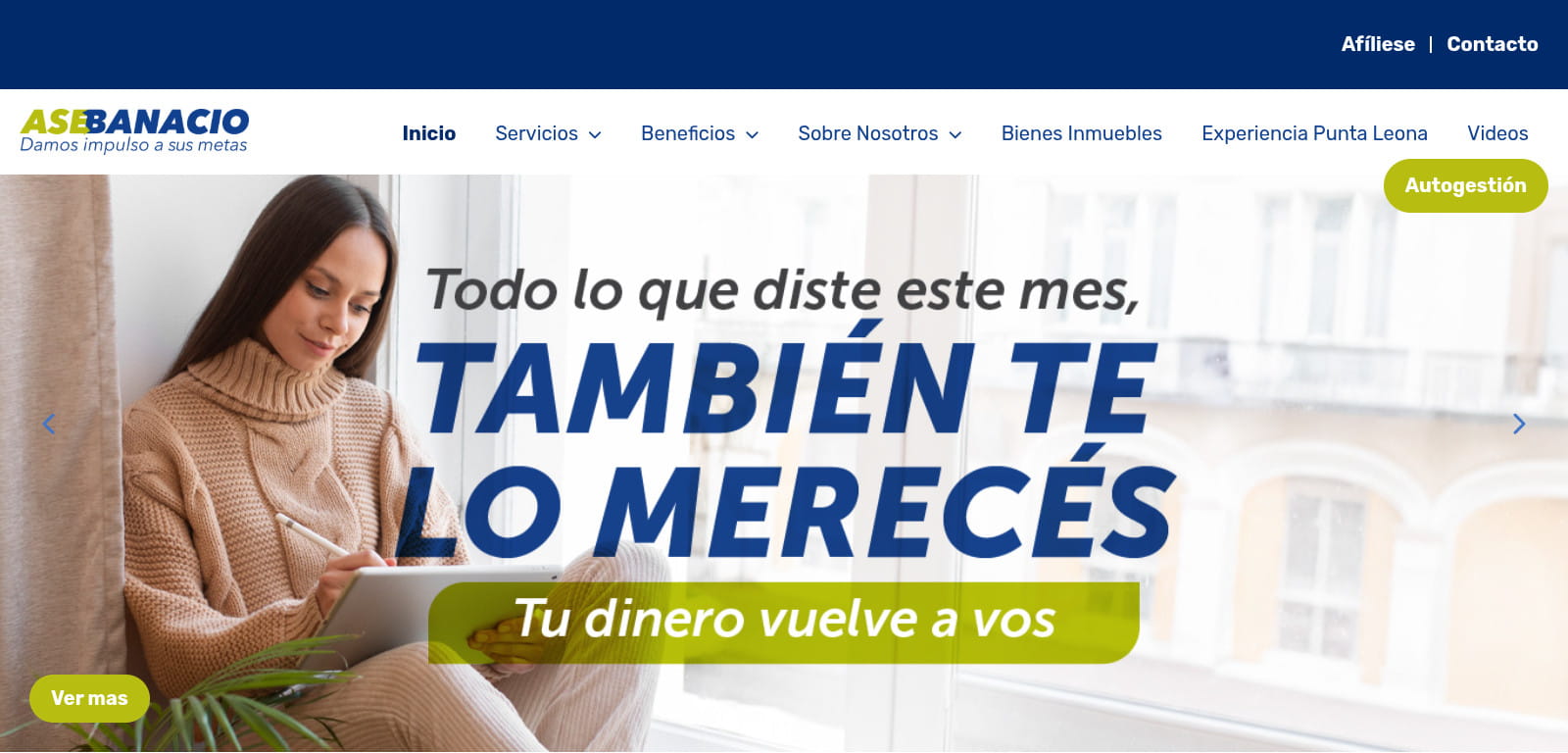 Captura de pantalla de ASEBANACIO